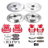 Power Stop 10-13 Subaru Forester Front & Rear Z26 Street Warrior Brake Kit w/Calipers (1x psbKC6082-26, 1x psbKC4631-26) thumbnail 2