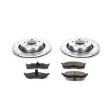 PowerStop Z23 Evolution Sport Brake Upgrade Kits with Calipers for 2000-2004 CONCORDE, INTREPID - KC6179 Disc Kits, Kits, Front, Cross-drilled/Slotted Rotors, 1-piston Red Calipers, Chrysler, Dodge, Kit thumbnail 8