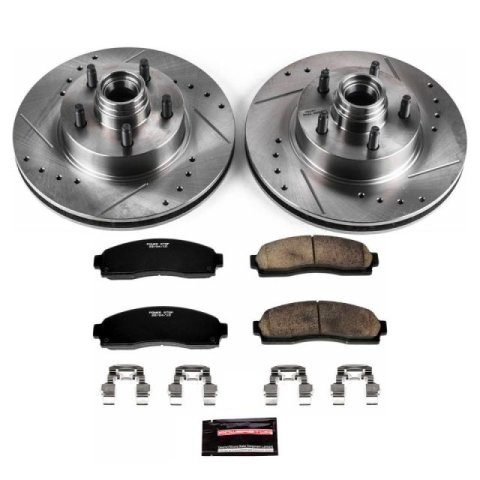 PowerStop Z23 Evolution Sport Brake Upgrade Kits with Calipers KC1857 Disc Kit, Calipers, Front, Ford, Mazda, Kit thumbnail 2