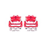 PowerStop Z23 Evolution Sport Brake Upgrade Kits with Calipers KC2057 Performance Disc Brakes, Front, Drilled/Slotted Rotors, Red Calipers, Buick, Chevy, GMC, Isuzu, Oldsmobile thumbnail 4