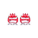 PowerStop Z23 Evolution Sport Brake Upgrade Kits with Calipers KC142 Disc Kits, Kits, Front, Cross-drilled/Slotted Rotors, 2-piston Red Calipers, for Nissan, Suzuki, Kit thumbnail 6