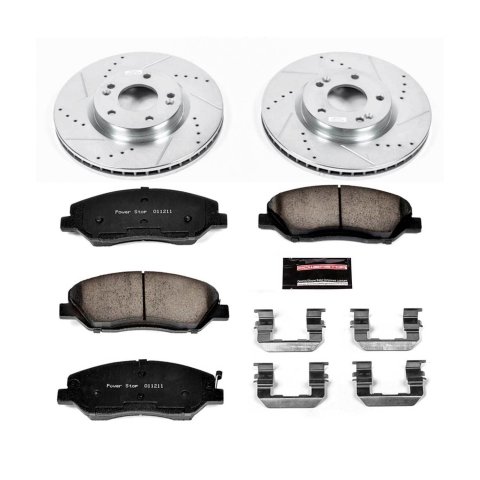 Power Stop 07-09 Hyundai Santa Fe Front Z23 Evolution Sport Brake Kit w/Calipers (1x psbK4665, 1x psbS3210) thumbnail 4