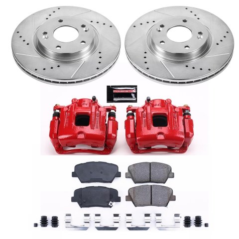 Power Stop 10-12 Hyundai Santa Fe Front Z23 Evolution Sport Brake Kit w/Calipers (1x psbK5926, 1x psbS6462) thumbnail 5