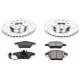 PowerStop Z23 Evolution Sport Brake Upgrade Kits with Calipers KC4623 Rotors, Pads, Red Calipers, Drilled/Slotted Rotors, Pads, Front, Audi, Volkswagen, Kit thumbnail 4
