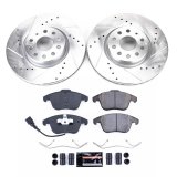PowerStop Z23 Evolution Sport Brake Upgrade Kits with Calipers KC2963 Disc Kit, Upgrade, Front, Cross-Drilled/Slotted Surface, Audi, Volkswagen, Kit thumbnail 3