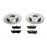 PowerStop Z23 Evolution Sport Brake Upgrade Kits with Calipers for 2007-2010 MOUNTAINEER, EXPLORER SPORT TRAC, 2006-2010 - KC1929 Rotors, Pads, Red Calipers, Drilled/Slotted Rotors, Z-23 Pads, Rear, Ford, Mercury, Kit thumbnail 5