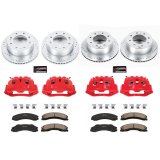 PowerStop Z23 Evolution Sport Brake Upgrade Kits with Calipers KC5561 Rotors, Pads, Red Calipers, Drilled/Slotted Rotors, Z-23 Pads, Front/Rear, Chevy, GMC, Kit thumbnail 8