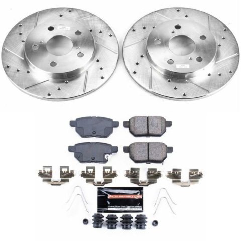 Power Stop 2017 Toyota Corolla iM Front & Rear Z23 Evolution Sport Brake Kit w/Calipers (1x psbK7753, 1x psbS6708, 1x psbK3054, 1x psbS3200) thumbnail 3