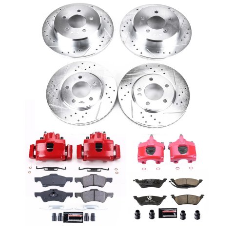 Power Stop 01-07 Chrysler Town & Country Front & Rear Z23 Evolution Sport Brake Kit w/Calipers (1x psbK5247, 1x psbS4774, 1x psbK5248, 1x psbS4776) thumbnail 2