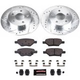 PowerStop Z23 Evolution Sport Brake Upgrade Kits with Calipers for 2007-2008 AURA, 2005-2008 G6, 2004-2008 MALIBU - KC1612A Pads, Z23, Red Calipers, Drilled/Slotted Rotors, Front/Rear, Chevy, Kit thumbnail 4