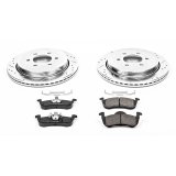 PowerStop Z23 Evolution Sport Brake Upgrade Kits with Calipers for 2010-2017 EXPEDITION, NAVIGATOR - KC5577 Rotors, Pads, Red Calipers, Drilled/Slotted Rotors, Z-23 Pads, Front/Rear, Ford, Lincoln, Kit thumbnail 8