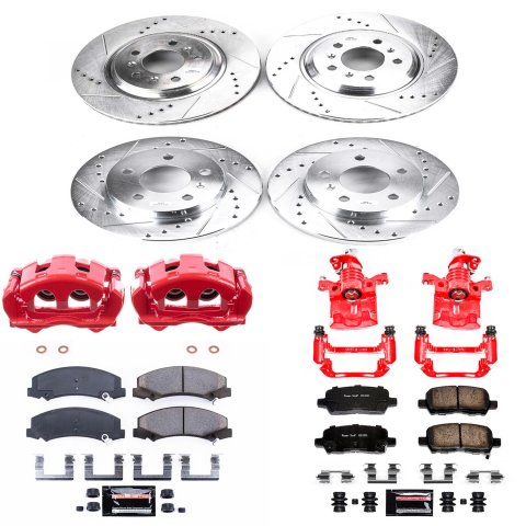 Power Stop 12-13 Chevrolet Impala Front & Rear Z23 Evolution Sport Brake Kit w/Calipers (1x psbK4654, 1x psbS5010, 1x psbK1602, 1x psbS5024) thumbnail 2