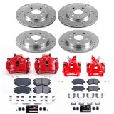 PowerStop Z23 Evolution Sport Brake Upgrade Kits with Calipers KC5523 Disc Kit, Upgrade, Front and Rear, Cross-Drilled/Slotted Surface, Buick, Chevrolet, Saab, Kit thumbnail 2