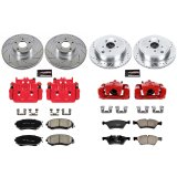 PowerStop Z23 Evolution Sport Brake Upgrade Kits with Calipers for 2017-2020 86, 2013-2020 BRZ, 2013-2016 FR-S - KC6164 Disc Kits, Kits, Front and Rear, Cross-drilled/Slotted Rotors, Red Calipers, Scion, Subaru, Toyota, Kit thumbnail 2