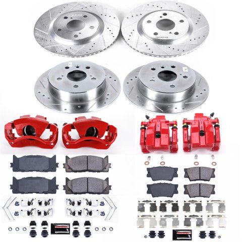 Power Stop 13-18 Lexus ES300h Front & Rear Z23 Evolution Sport Brake Kit w/Calipers (1x psbS6992, 1x psbK6520, 1x psbK3053, 1x psbS3128) thumbnail 5