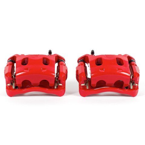 PowerStop Z23 Evolution Sport Brake Upgrade Kits with Calipers KC6497 Disc Kits, Pads, Drilled/Slotted Rotors, Red Calipers, Front/Rear, for Nissan, Kit thumbnail 8