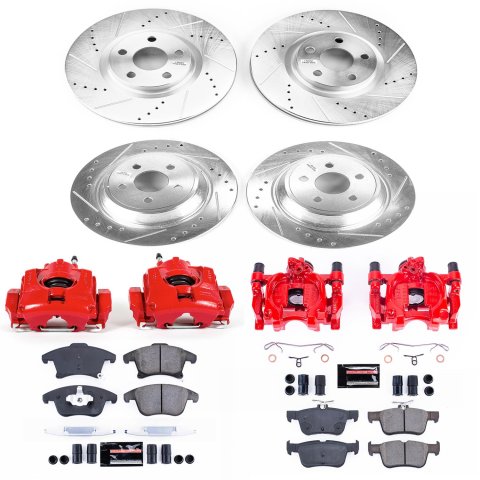 Power Stop 17-19 Lincoln MKZ Front & Rear Z23 Evolution Sport Brake Kit w/Calipers (1x psbS5474, 1x psbS5476, 1x psbK7144, 1x psbK7885) thumbnail 2