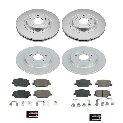 Power Stop 2019 Hyundai Santa Fe Front & Rear Z17 Evolution Geomet Coated Brake Kit (1x psbCRK8309, 1x psbCRK8310) thumbnail 7