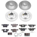 PowerStop Euro-Stop Brake Kits ESK6925 Rotor and Pad Combos, Kits, Front and Rear, Solid Surface Rotors, Semi-metallic Pads, ECE-R90, BMW, Kit thumbnail 5