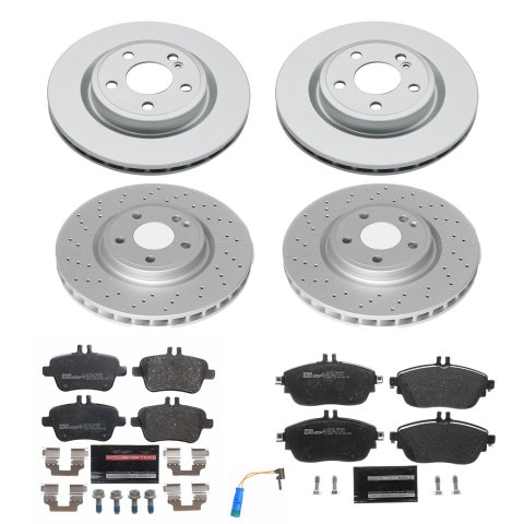 Power Stop 18-19 Mercedes-Benz CLA250 Front & Rear Euro-Stop Brake Kit (1x psbESK8266, 1x psbESK7378) thumbnail 1