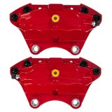 PowerStop Z23 Evolution Sport Brake Upgrade Kits with Calipers for 2003-2008 350Z, 2003-2004 G35 - KC4488A Disc Kits, Kits, Front and Rear, Cross-drilled/Slotted Rotors, Red Calipers, Infiniti, Nissan, Kit thumbnail 7