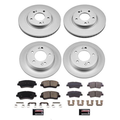 Power Stop 2016 Hyundai Veloster Front & Rear Z17 Coated Brake Kit (1x psbCRK7672, 1x psbCRK6501) thumbnail 3