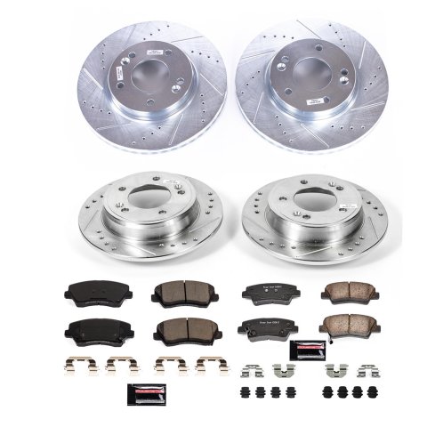 Power Stop 2016 Hyundai Veloster Front & Rear Z23 Evolution Brake Kit (1x psbK6501, 1x psbK7672) thumbnail 7