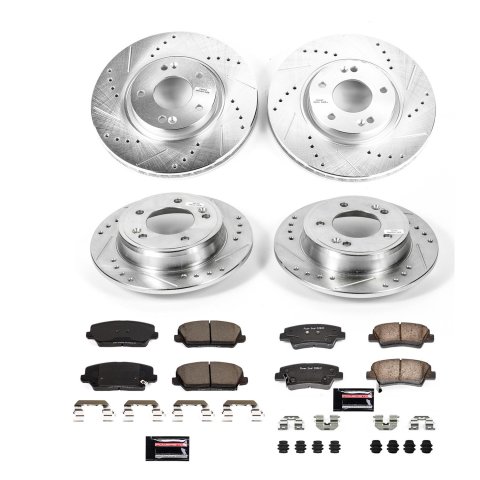 Power Stop 2016 Hyundai Veloster Front & Rear Z23 Evolution Brake Kit (1x psbK7673, 1x psbK6501) thumbnail 4