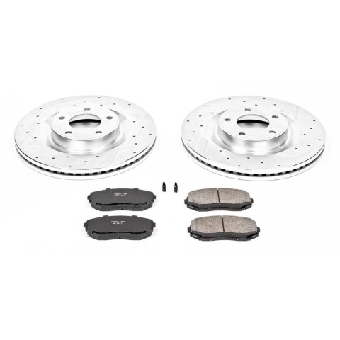 Power Stop 13-14 Ford Edge Front & Rear Z23 Evolution Kit W/Cals (1x psbS5298, 1x psbK3057, 1x psbS5026A, 1x psbK8846) thumbnail 3