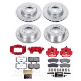 PowerStop Z23 Evolution Sport Brake Upgrade Kits with Calipers for 2015-2024 4RUNNER, 2016-2023 GX460 - KC5874A Disc Kits, Calipers, Cross-drilled/Slotted Rotors, Red Calipers, Front and Rear, Lexus, Toyota, Kit thumbnail 2