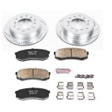 PowerStop Z23 Evolution Sport Brake Upgrade Kits with Calipers for 2015-2024 4RUNNER, 2016-2023 GX460 - KC5874A Disc Kits, Calipers, Cross-drilled/Slotted Rotors, Red Calipers, Front and Rear, Lexus, Toyota, Kit thumbnail 6