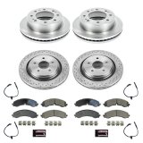 PowerStop Z17 Evolution Plus Stock Replacement Brake Kits KOE8732 Rotor and Pad Combos, Replacement, Solid Surface Rotors, Ceramic Pads, Front and Rear, Chevrolet, GMC, Kit thumbnail 1