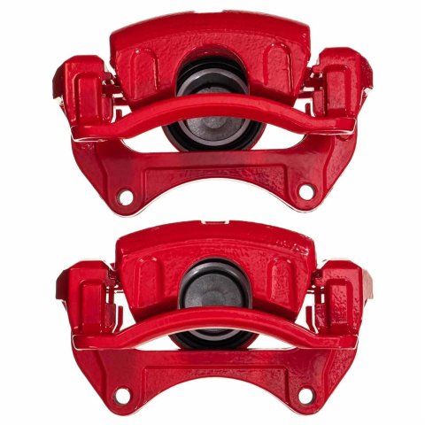 PowerStop Z23 Evolution Sport Brake Upgrade Kits with Calipers for 2016-2019 OPTIMA, SONATA - KC7509 Disc Kits, Calipers, Cross-drilled/Slotted Rotors, Red Calipers, Front, Hyundai, Kia, Kit thumbnail 2