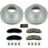 Power Stop 13-16 Ford F-450 Super Duty Front Z17 Coated Brake Kit (2x psbAR85153EVC, 1x psb17-1680) thumbnail 1