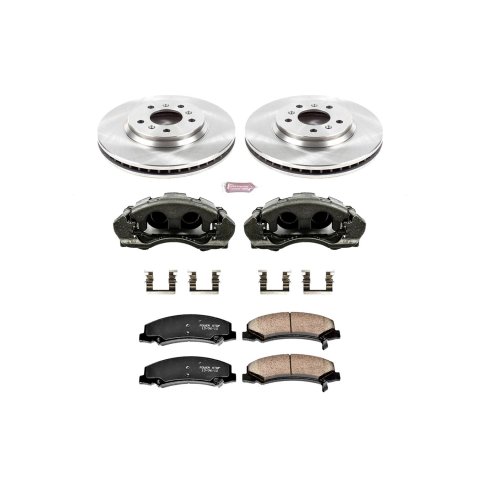PowerStop Z17 Evolution Plus Stock Replacement Brake Kits with Calipers KCOE1437 Disc Kit, Replacement, Front, Solid Surface Rotors, Buick, Chevy, Kit thumbnail 2