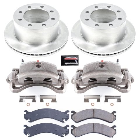 Power Stop 07-10 GMC Sierra 3500 HD Rear Autospecialty Kit w/Cals (1x psbL4814, 1x psbL4815, 2x psbAR8646, 1x psb16-909)