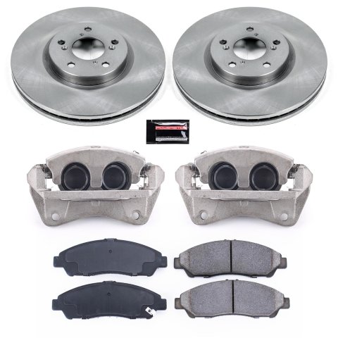 Power Stop 09-15 Honda Pilot Front Autospecialty Kit w/Cals (1x psbL3826, 1x psbL3827, 2x psbJBR1171, 1x psb16-1378)