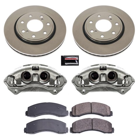Power Stop 12-14 Ford F-150 Front Autospecialty Kit w/Cals (1x psbL5405, 2x psbAR85140, 1x psbL5404, 1x psb16-2087)