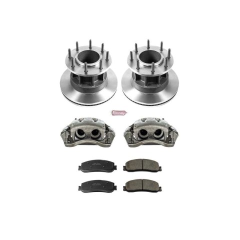 Power Stop 2012 Ford F-350 Super Duty Front Autospecialty Kit w/Cals (1x psbL4996, 1x psbL4997, 2x psbAR82128, 1x psb16-1631)