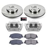 Power Stop 13-16 Hyundai Santa Fe Front Autospecialty Kit w/Cals (2x psbJBR1585, 1x psbL3210, 1x psbL3211, 1x psb16-1202) thumbnail 2
