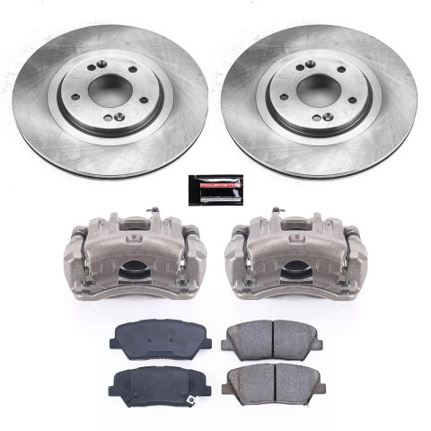 Power Stop 15-20 Kia Sorento Front Autospecialty Kit w/Cals (1x psbL6462S, 1x psbL6463S, 2x psbJBR1706, 1x psb16-1432)