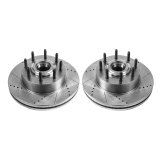 Power Stop 13-22 Ford F-350 Super Duty Front Drilled & Slotted Rotor - Pair (1x psbAR85169XL, 1x psbAR85169XR) thumbnail 4