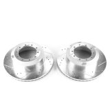 Power Stop 17-22 Ford F-550 Super Duty Rear Drilled & Slotted Rotor - Pair (1x psbAR85190XL, 1x psbAR85190XR) thumbnail 2
