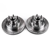 Power Stop 99-07 Ford E-350 Super Duty Front Drilled & Slotted Rotor - Pair (1x psbAR8546XL, 1x psbAR8546XR) thumbnail 2