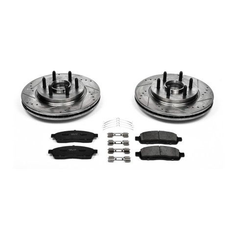 Power Stop 06-08 Lincoln Mark LT Front Z23 Evolution Brake Kit (1x psbZ23-1011, 1x psbAR8594XL, 1x psbAR8594XR)