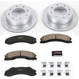 PowerStop Z23 Evolution Sport Brake Upgrade Kits K5559 Rotor/Pad, 1-Click, Z23, Iron, Drilled/Slotted, Carbon Fiber Ceramic Pad, Front, Chevy, GMC, Kit thumbnail 1