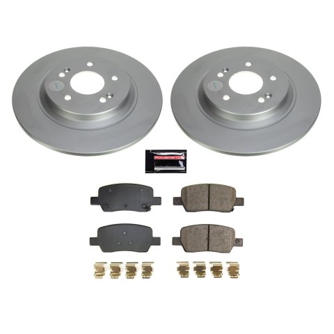PowerStop Z17 Evolution Plus GEOMET Coated Brake Kits for 2021-2023 SANTA FE, SORENTO - CRK8733 Rotor and Pad Combos, Coated, Solid Surface Rotors, Ceramic Pads, Front and Rear, Hyundai, Kia, Kit thumbnail 3