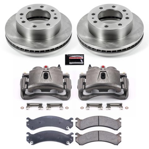 Power Stop 07-10 GMC Sierra 3500 HD Front Autospecialty Kit w/Cals (1x psbL4816, 1x psbL4817, 1x psbKOE2071)
