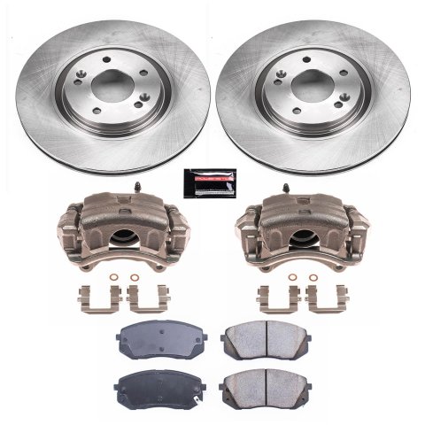 Power Stop 2015 Hyundai Sonata Front Autospecialty Kit w/Cals (1x psbKOE7083, 1x psbL7170, 1x psbL7171)