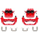 PowerStop Z26 Street Warrior Brake Upgrade Kits with Calipers for 2006-2009 350Z, 2005-2007 G35 - KC112A-26 Disc Kits, Performance Kits, Front, Cross-drilled/Slotted Rotors, 2-piston Red Calipers, Infiniti, Nissan, Kit thumbnail 7